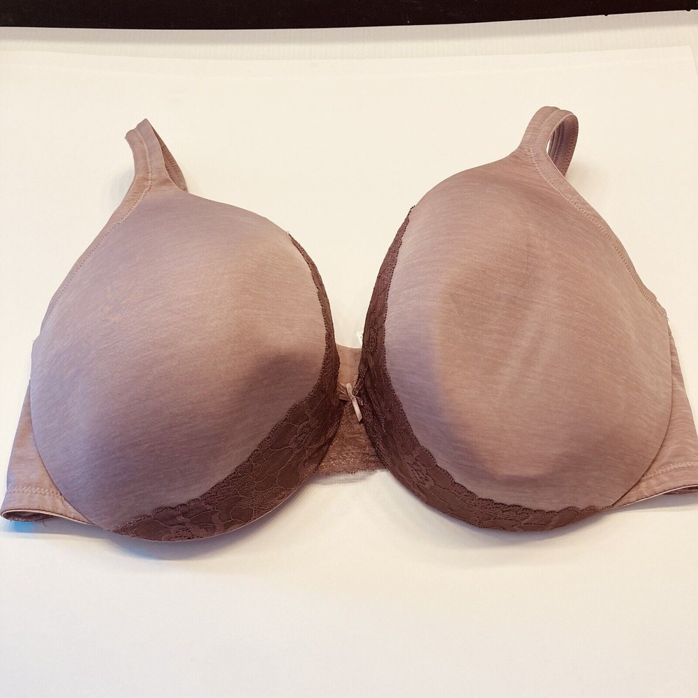 Cacique Full Coverage Bra Women Plus Sz 46DDD Lace Trim‎ Lightly Lined Underwire